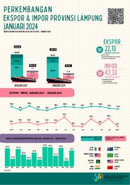 Lampung Provinces Export Value In January 2024 Fell 8.74 Percent Compared To December 2023 Lampung Provinces Import Value In January 2024 Fell 70.72 Percent Compared To December 2023