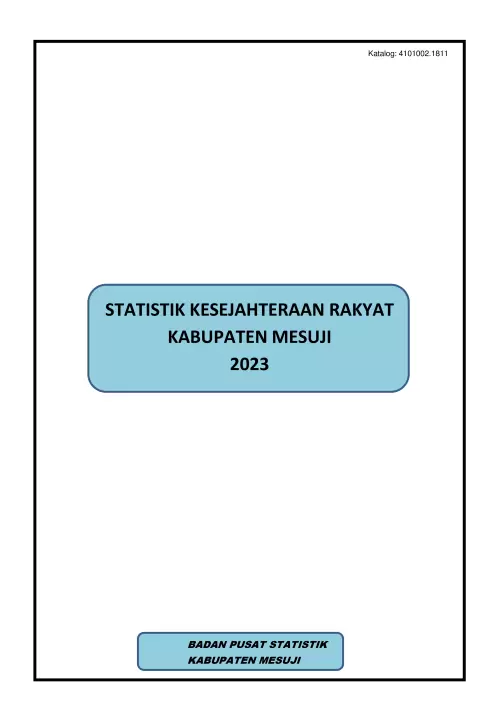 Statistik Kesejahteraan Rakyat Kabupaten Mesuji 2023